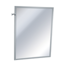 ASI 0600-T1830 - Mirror - Adjustable Tilt, Stainless Steel Inter-Lok Frame - Plate Glass - 18"W X 30"H