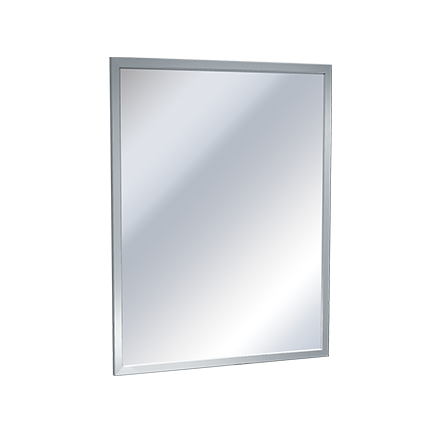 ASI 0600-C2436 - Mirror - Stainless Steel, Inter-Lok Angle Frame - Polished SS Reflective Surface - 24"W X 36"H