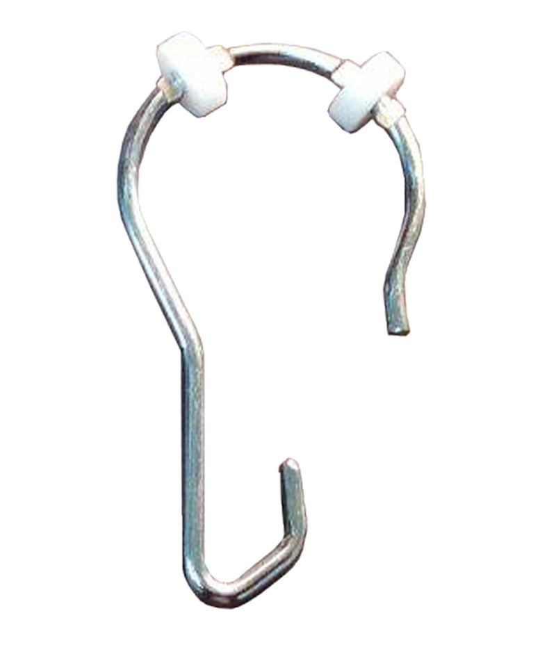 Gamco-100CHNR -Chrome Plated Curtain Hook with Nylon Rollers, 3-3/8" H, 1-7/8" W