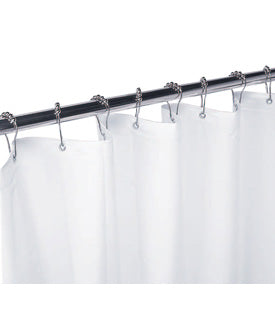Gamco-100SC 42X72 -White Vinyl Shower Curtain with Grommets, Requires 8 Hooks