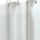 ASI-1200-V60 - Shower Curtain - 8 Ga. White Vinyl, Order 10 Hooks Separately - 60”W X 72”H