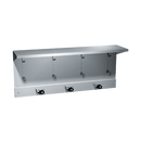 ASI-1308-3 - Shelf/Utility Hook & Mop Strip - 4 Hooks, 3 Holders - 34" L - Surface Mounted