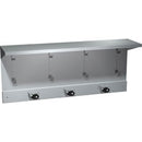 ASI-1308-4 - Shelf/Utility Hook & Mop Strip - 5 Hooks, 4 Holders - 44"L - Surface Mounted