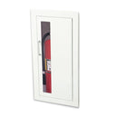 JL Industries - 1015V10 - Ambassador Series Steel Cabinet with Vertical Acrylic Window & Flat Trim, Fully Recessed 6" Depth