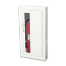 JL Industries - 1016V10 - Ambassador Series Steel Cabinet with Vertical Acrylic Window & 1.5" Square Trim, Semi-Recessed 6" Depth