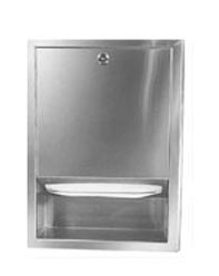 Bradley 2441-100000 - Semi Recessed ADA Compliant Paper Towel Dispenser - Satin Finish