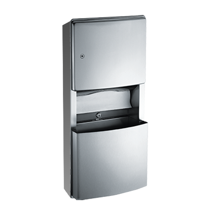 ASI 204623-9 - Roval™ - Paper Towel Dispenser & Removable Waste Receptacle - Multi, C-fold - 3 gal. - Surface Mounted