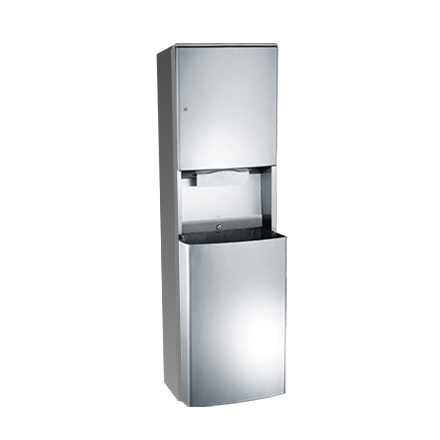 ASI 20469-9 - Roval™ - Paper Towel Dispenser & Removable Waste Receptacle - Multi, C-fold - 14.8 gal. - Surface Mounted