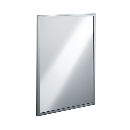 ASI 20650-B1830 - Roval™ - Mirror - Stainless Steel, Inter-Lok Frame - Tempered Glass (-B) - 18"W X 30"H - Surface Mounted