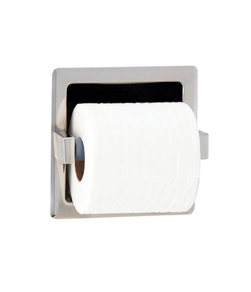 Gamco-212-SF - Recessed Toilet Tissue Holder, Single Roll - Satin-Finish