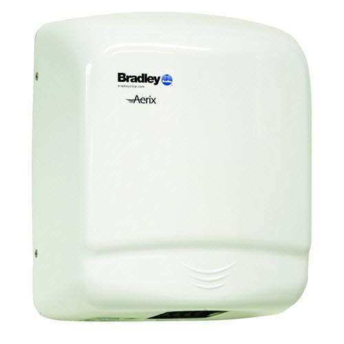 Bradley 2905-2873CE - Aerix Sensor-Operated Steel Cover Hand Dryer - White (European Export)