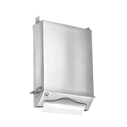 Bradley 1981-000000 - Recessed Paper Towel Dispenser with Concealed Cabinet - Satin Finish
