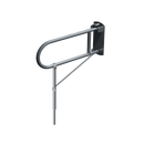 ASI-3420 - Exposed Flange (1-1/4" O.D) Smooth -  Swing Up Grab Bar with Support Leg