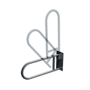 ASI-3451-25 - Exposed Flange (1-1/4" O.D) Smooth -  Swing Up Grab Bar w/ Toilet Tissue Holder - Locks