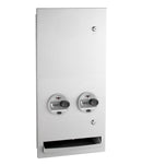 Bobrick B-37063C - TrimLineSeries® Recessed Napkin / Tampon Vendor, Free Vend Operation