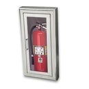 JL Industries - 1037F10FX2 - Cosmopolitan Series Stainless Steel Fire-Rated Cabinet with Full Clear Acrylic Window & 3" Rolled Trim, Semi-Recessed 6" Depth