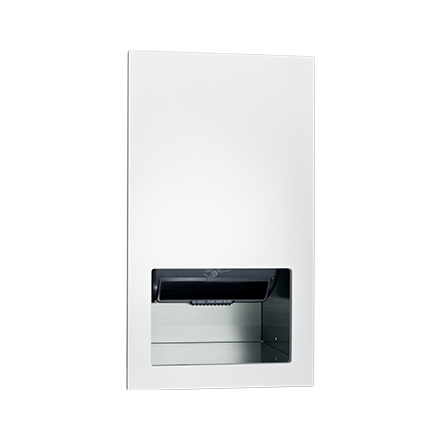 ASI-645210A-00 - Piatto™ Completely Recessed Automatic Roll Paper Towel Dispenser - Battery Operated - White Phenolic Door