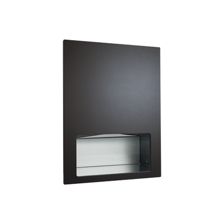 ASI 6457-41 - Piatto™ Completely Recessed Paper Towel Dispenser - Matte Black Phenolic Door