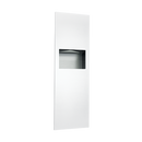 ASI 6462-00 - Piatto™ Completely Recessed Paper Towel Dispenser & Waste Receptacle - White Phenolic Door