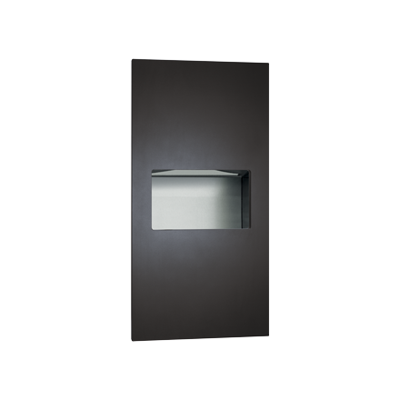ASI-64623-41 - Piatto™ Completely Recessed Paper Towel Dispenser & Waste Receptacle - Matte Black Phenolic Door