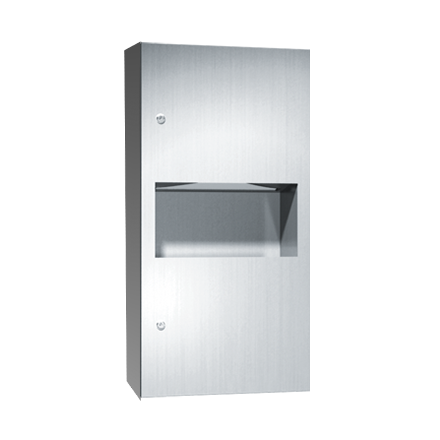 ASI-64623-9 - Simplicity™ - Paper Towel Dispenser & Waste Receptacle - Multi, C-fold - 2.2 gal. - Surface Mounted
