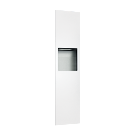 ASI-6467-00 - Piatto™ Completely Recessed Paper Towel Dispenser & Waste Receptacle - White Phenolic Door