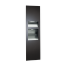 ASI 64672-2-41 - Piatto™ Recessed 3-in-1 Paper Towel Dispenser, Hand Dryer & Waste Receptacle - (208-240V) - Matte Black