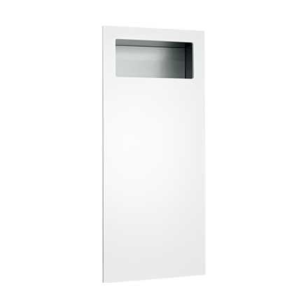 ASI-6474-00 - Piatto™ Completely Recessed Waste Receptacle - White Phenolic Door