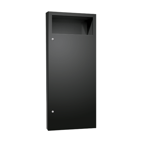 ASI 6474 2 41PC Simplicity In Matte Black WASTE RECEPTACLE SEMI R asi-6474-2-41pc-simplicity-in-matte-black-waste-receptacle-semi-r
