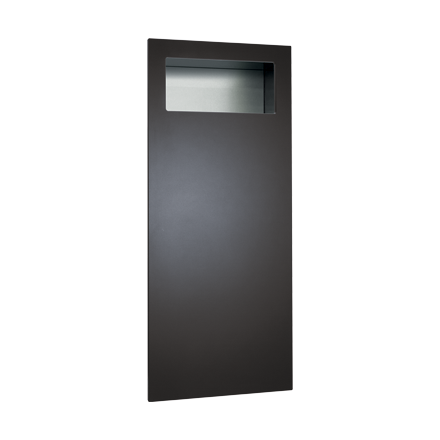 ASI-6474-41 - Piatto™ Completely Recessed Waste Receptacle - Matte Black Phenolic Door