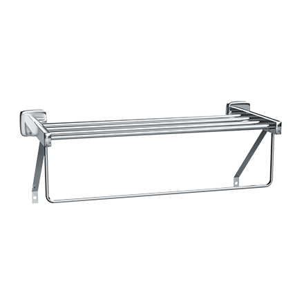ASI-7310-24B - Towel Shelf w/ Drying Rod - Bright Stainless Steel - 24"L - Surface Mounted