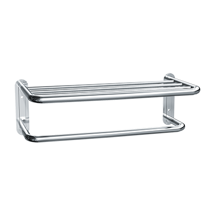 ASI 7311-20B - Towel Shelf w/ Drying Rod - Bright Stainless Steel - 20"L - Surface Mounted