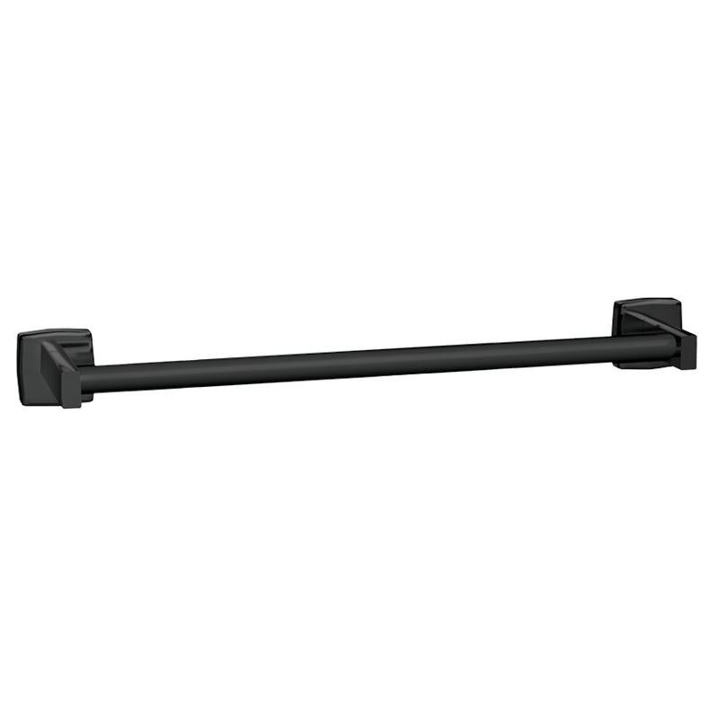 ASI 7355-24-41 - Matte Black Towel Bar (Round) – Surface Mounted
