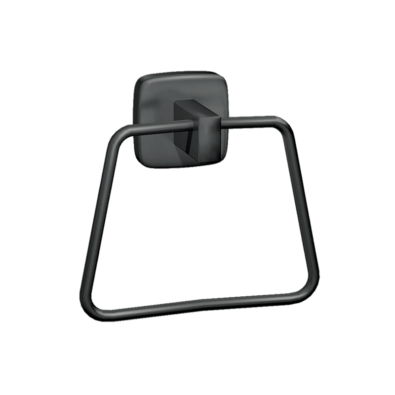 ASI 7385-41 - Matte Black Towel Ring – Surface Mounted