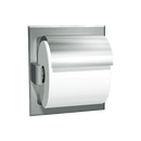 ASI-7402-HB - Toilet Tissue Holder - Single, Hooded - Bright Stainless Steel - Recessed