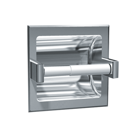 ASI 7402-BD - Toilet Tissue Holder - Single - Bright Stainless Steel - Recessed