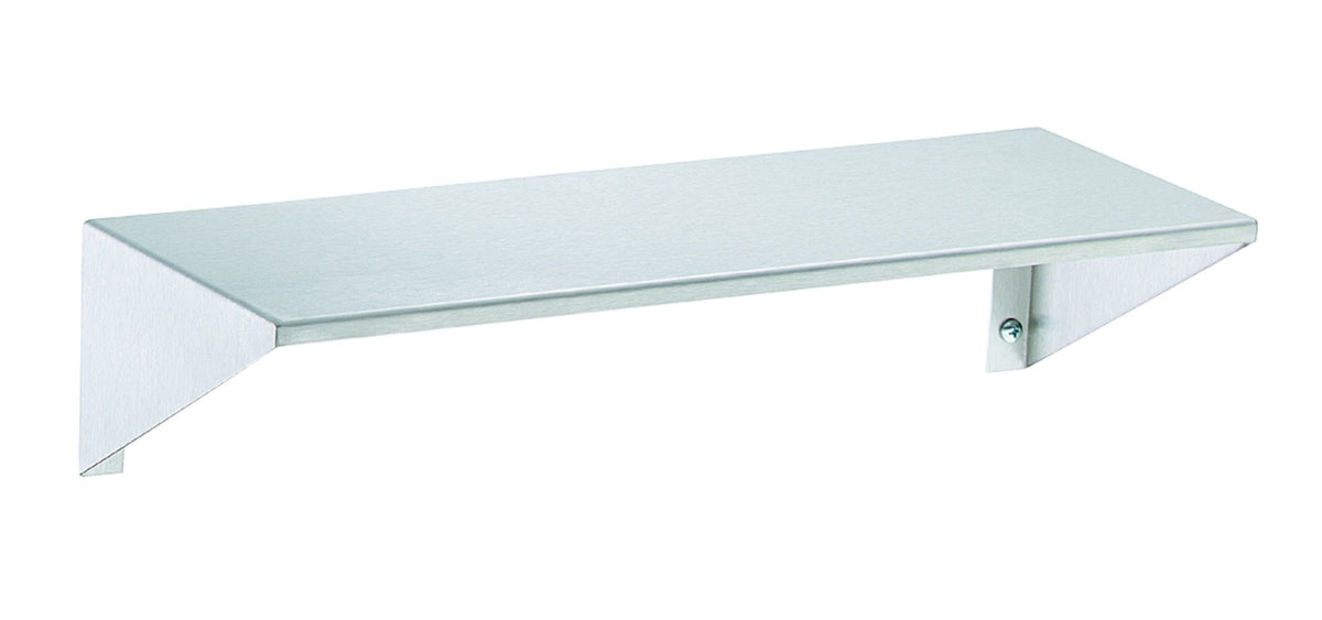 Bradley 756-018000 - Stainless Steel Shelf With Integral End
