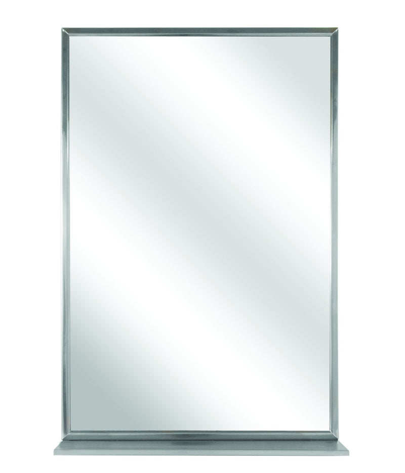 Bradley 7815-018360 - Channel Frame Mirror with Shelf, 18x36