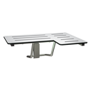 ASI 8206-L - Folding Shower Seat  - L-Shaped, Left Hand, ADA - Solid Phenolic, White - 33"W