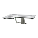 ASI 8206-R - Folding Shower Seat  - L-Shaped, Right Hand, ADA - Solid Phenolic, White - 33"W