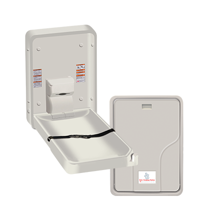 ASI-9015 - Baby Changing Station -  Vertical - Plastic  - Surface Mounted