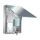ASI-0661-1 - Velare™ BTM System - Stainless Steel Cabinet w/ Frameless Mirror, Liquid Soap Dispenser and High Speed Hand Dryer