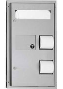 ASI-0482 - Toilet Seat Cover & Toilet Tissue Dispenser with Sanitary Napkin Disposal - Recessed