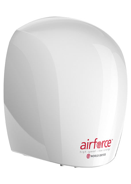 World Dryer - J-974A3 - AirForce - Automatic Aluminum, White, Surface Mount