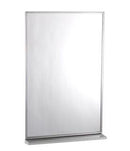 Bobrick Channel-Framed Mirror/Shelf Combination 24"x36"  | Choice Builder Solutions