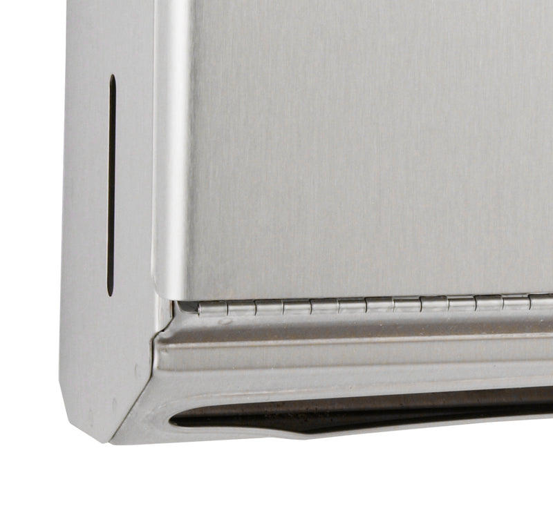 Distributeur De Serviettes En Papier Mural Bobrick - Acier Inoxydable, Avec Serrure, 26x19x10 Cm - 8