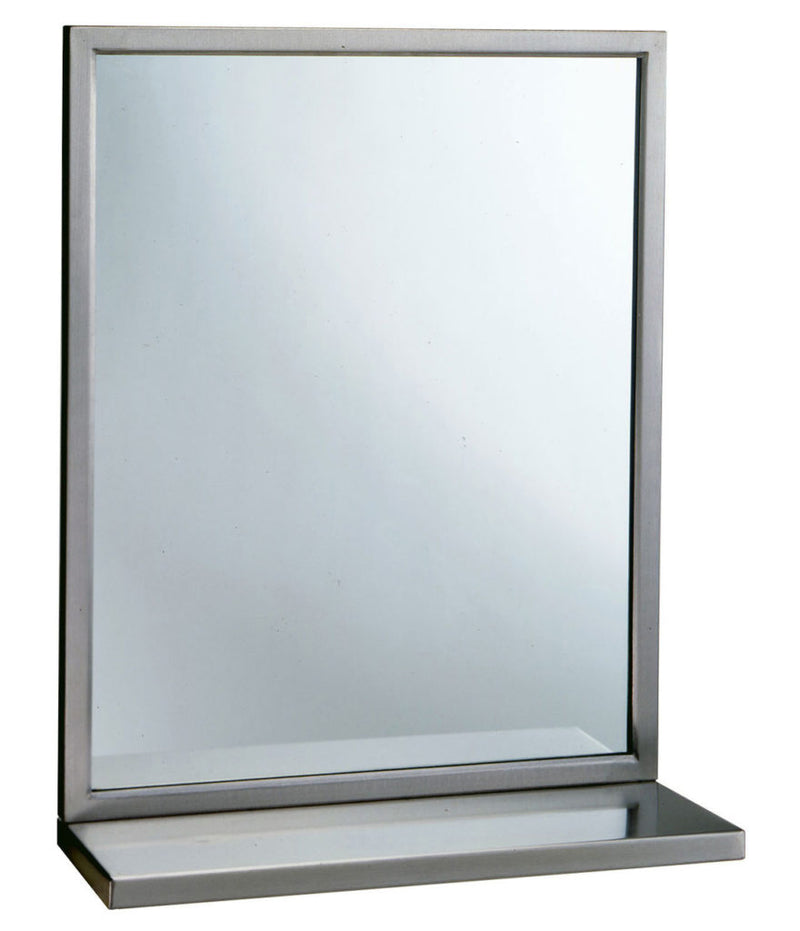 Bobrick B-292 1836 - Welded-Frame Mirror/Shelf Combination 18"x36"