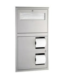 Bobrick B-3474 - ClassicSeries® Recessed Seat-Cover Dispenser and Toilet Tissue Dispenser | Choice Builder Solutions