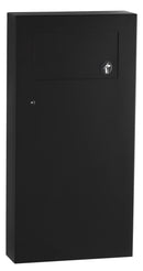 Bobrick B-35639.MBLK - TrimLineSeries™ Surface-Mounted Waste Receptacle with Disposal Door, Matte Black