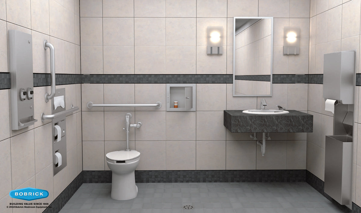 Bobrick B-3974 - ClassicSeries® Recessed Convertible Automatic, Univer